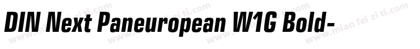 DIN Next Paneuropean W1G Bold字体转换